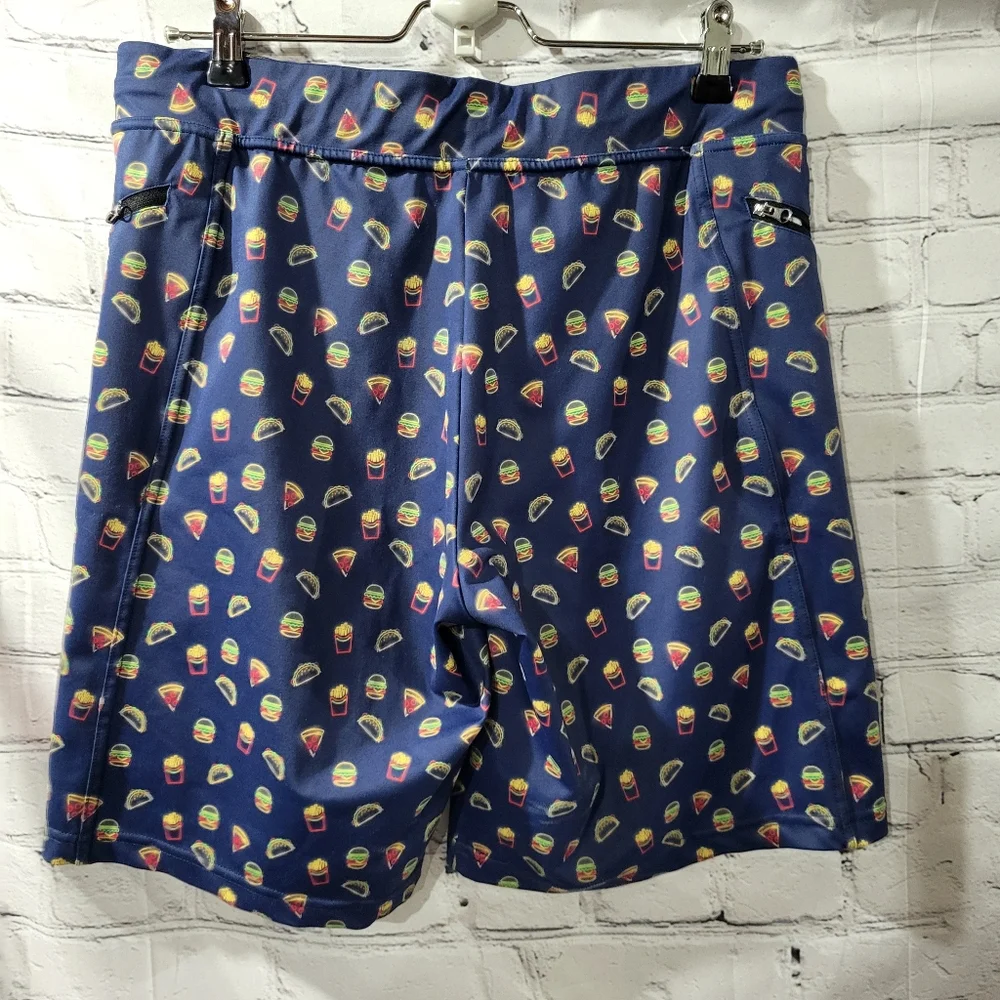 Feed Me Fight Me Men's Athletic Gym Shorts fast food  Size s